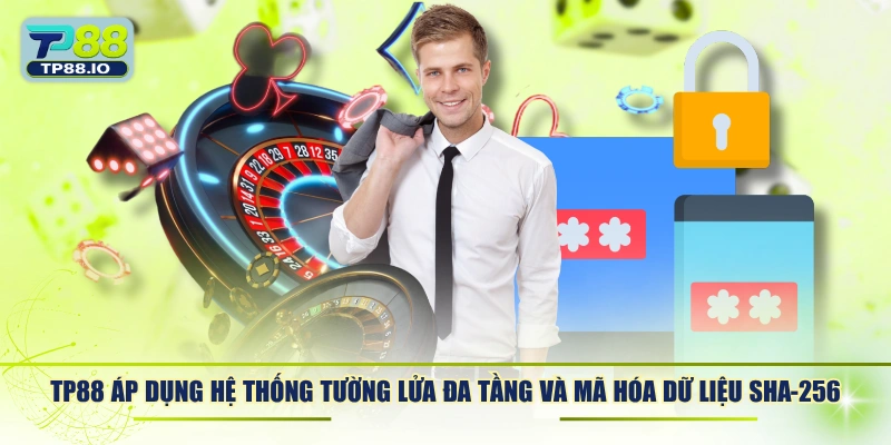 TP88 áp dụng hệ thống tường lửa đa tầng và mã hóa dữ liệu SHA-256