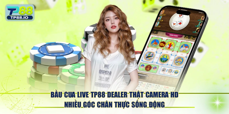 Bầu Cua Live TP88 dealer thật camera HD nhiều góc chân thực sống động.