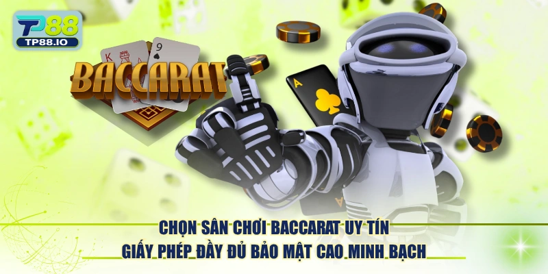 Chọn sân chơi Baccarat uy tín giấy phép đầy đủ bảo mật cao minh bạch.